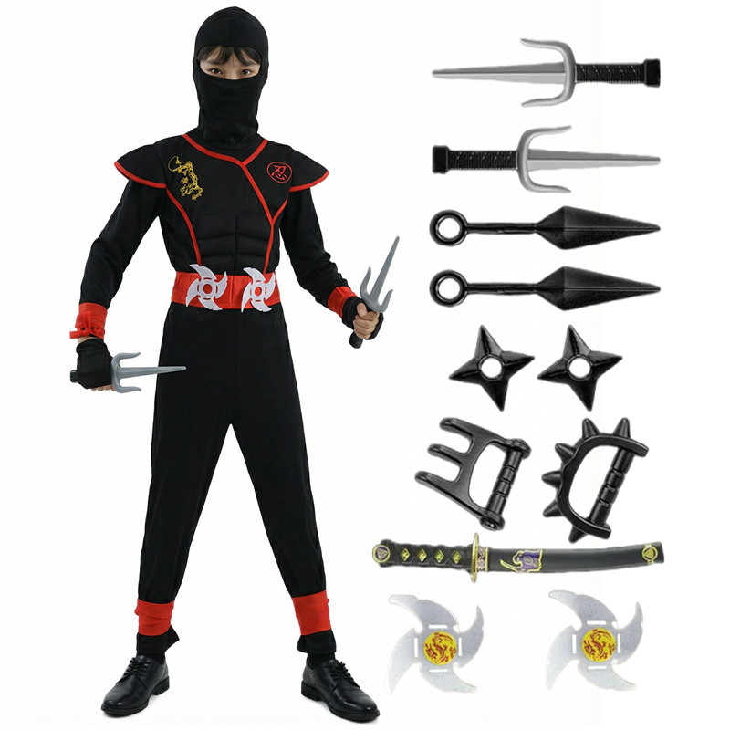 Black and Blue Ninja Costume f - Black Face Mask Pack ulasan dan harga