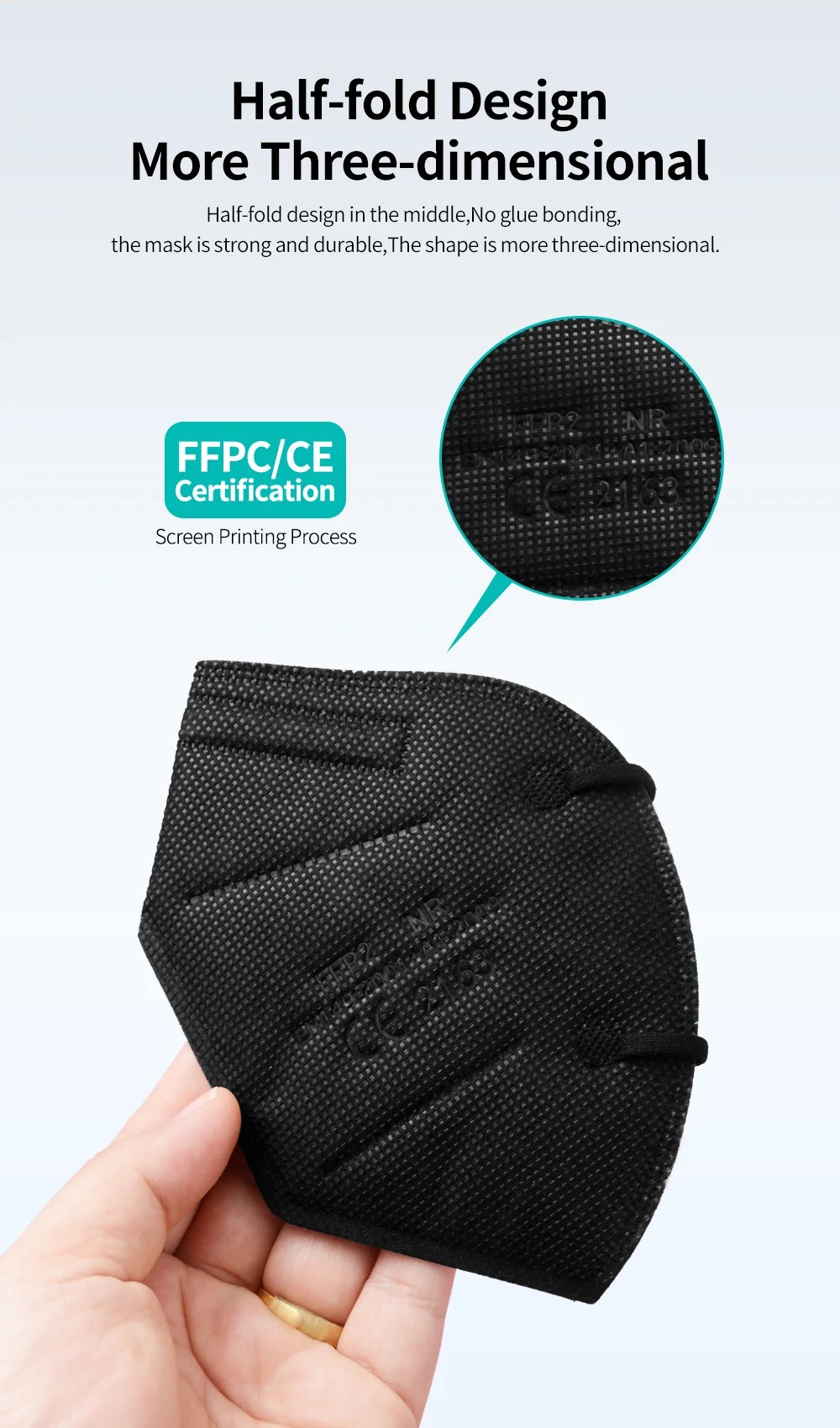 5Layer FFP2 Masks CE Approve K - Disposable Mask Blue ulasan dan harga