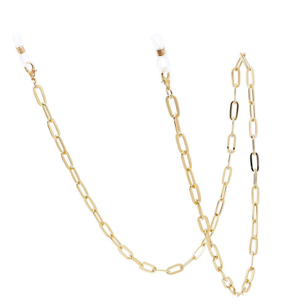 Gold Paperclip Mask Lanyard Gl - Mask Chain Holder ulasan dan harga